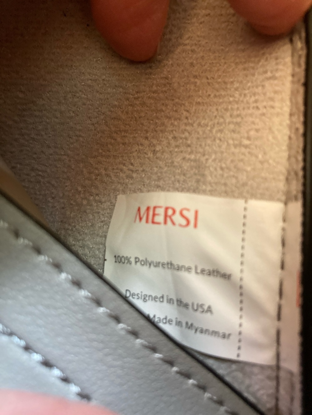 NWOT Mersi Vegan Leather Shoulder Bag with Colorful Strap - Picture 8 of 14